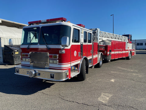 2006 KME 100' Tiller Ladder Fire truck